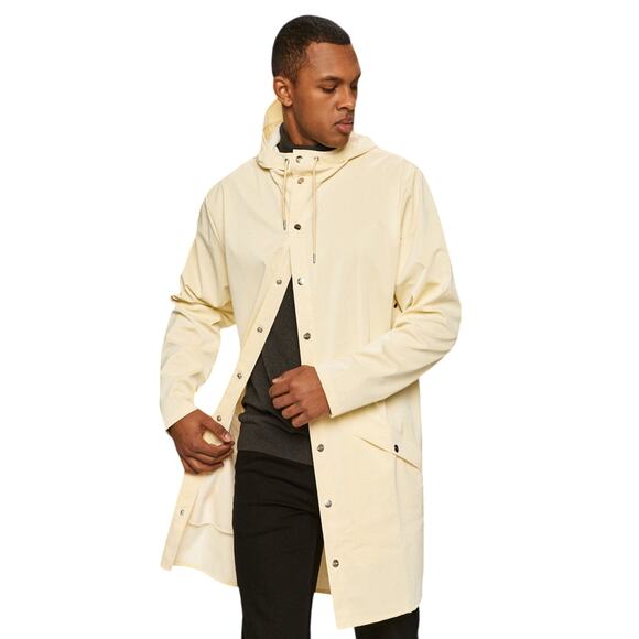 Rains Waterproof Longline Jacket, In Straw Color, Size XL, NWT, Unisex - Picture 11 of 12